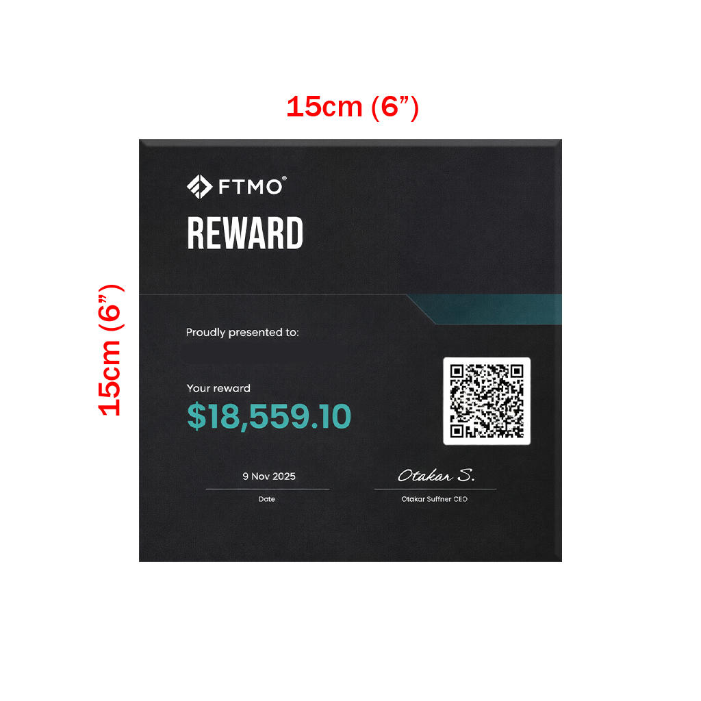 Glass Funded Account Award – Premium Trading Achievement Plaque for Prop Firm Traders